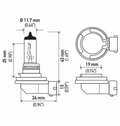 HELLA BULB H11 24V 70W PGJ19-2 - H1124V