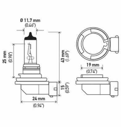 HELLA BULB H11 12V 55W PGJ19-2 T4 SB - H11SB