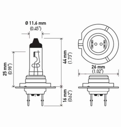HELLA BULB H7 12V 55W PX26D T4.625 SB - H7SB