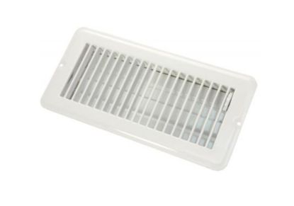 JR PRODUCTS 4 X 10 FLOOR REG.DMPR  MET WHT - 0229005