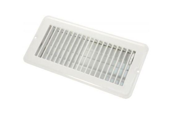 JR PRODUCTS 4 X 10 FLOOR REG.DMPR  MET WHT - 0229005