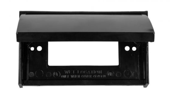 JR PRODUCTS GFCI OUTLET COVER  BLACK - 0512215