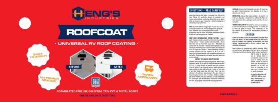 HENG'S IND 1 GAL. UNIVERSAL RV ROOF COATING - 421284