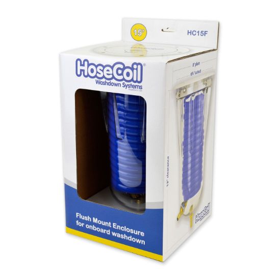 HOSECOIL FLUSH MOUNT W/ 15' COILED HOSE - HC15F
