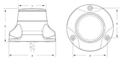HELLA LIGHTS 2NM ALL ROUND WHITE SURFACE MOUNT - - 980910121