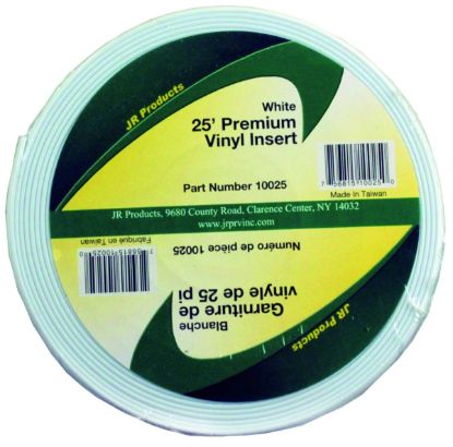 JR PRODUCTS 25' VINYL INSERT WHT - 10025