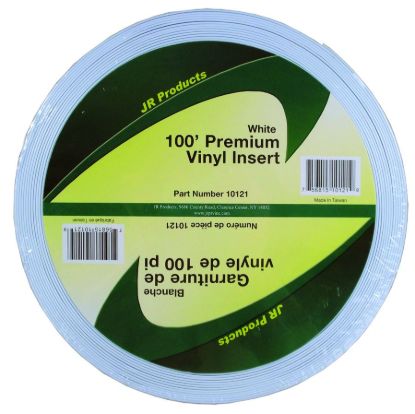 JR PRODUCTS 100' VINYL INSERT  WHT - 10121