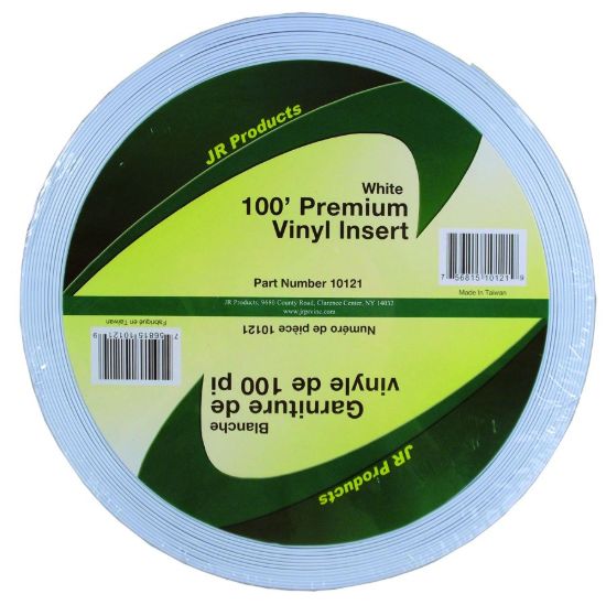 JR PRODUCTS 100' VINYL INSERT  WHT - 10121