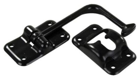 JR PRODUCTS 90  T-STYLE DOOR HLDR  BK - 10625