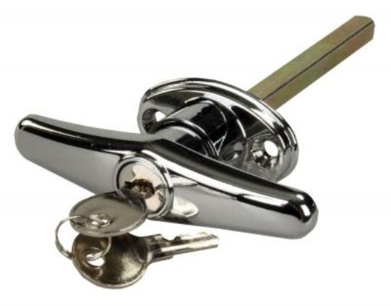 JR PRODUCTS LOCKING T-HANDLE  CHROME - 10885