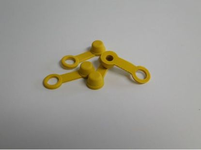 HELIX RACING BRAKE BLEEDER CAP  YELLOW  W/ TETHE - 2022002