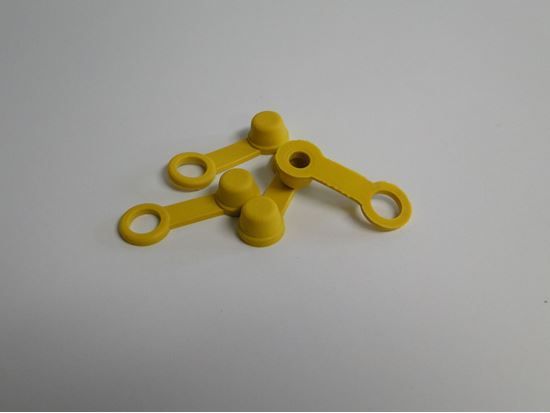 HELIX RACING BRAKE BLEEDER CAP  YELLOW  W/ TETHE - 2022002