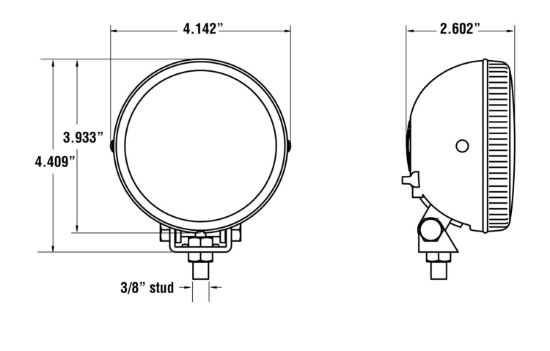 KC HILITE 4' RALLY 400 HALOGEN - 2-LIGHT SYST - 0490