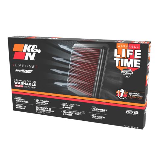 K&N FILTER PANEL FLTR SEE APPL.GUIDE - 332023