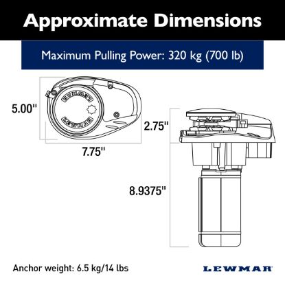 LEWMAR KIT - V700 G 12V 6/7MM 1/4' KIT - 0011108312