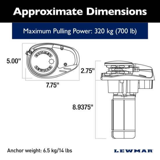 LEWMAR KIT - V700 G 12V 6/7MM 1/4' KIT - 0011108312
