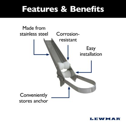 LEWMAR 7-16KG DELTA SHORT BOW ROLLER - 66840008