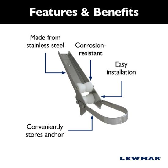 LEWMAR 7-16KG DELTA SHORT BOW ROLLER - 66840008