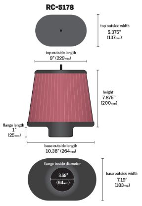 K&N FILTER REPLC FILTER KIT# 5725461 - RC5178