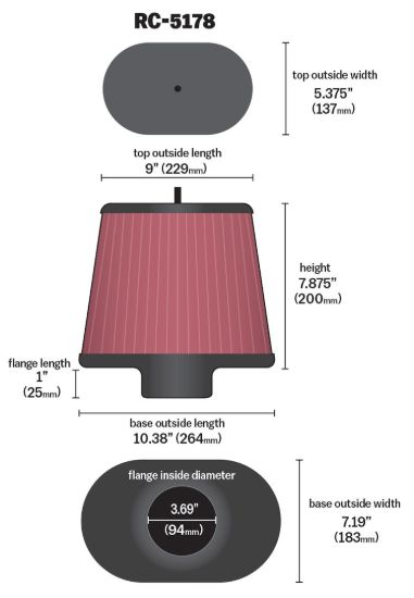 K&N FILTER REPLC FILTER KIT# 5725461 - RC5178