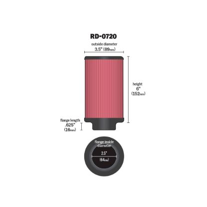 K&N FILTER AIR FILTER SEE APPL.GUIDE - RD0720