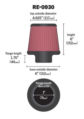 K&N FILTER AIR FILTER SEE APPL.GUIDE - RE0930