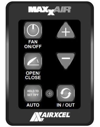 MAXXAIR VENT 6 KEY WALL CONTROL  BLACK - 00A03650K