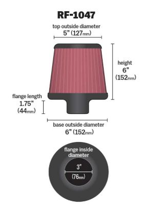K&N FILTER AIR FILTER SEE APPL.GUIDE - RF1047