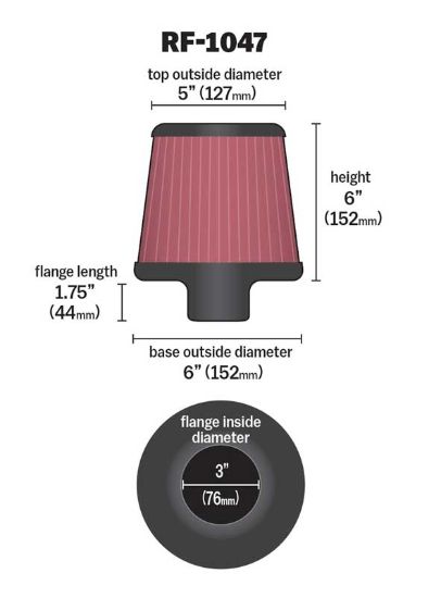K&N FILTER AIR FILTER SEE APPL.GUIDE - RF1047