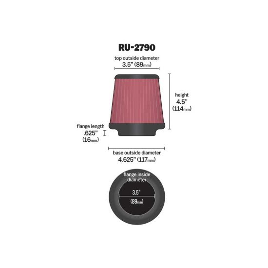 K&N FILTER AIR FILTER SEE APPL.GUIDE - RU2790