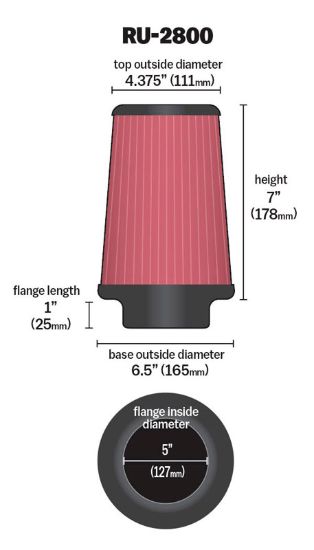 K&N FILTER AIR FILTER SEE APPL.GUIDE - RU2800