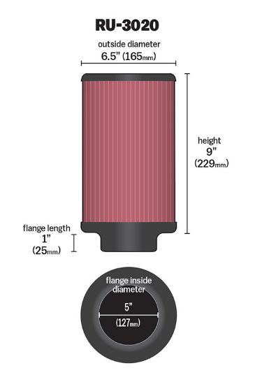 K&N FILTER AIR FILTER SEE APPL.GUIDE - RU3020