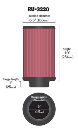 K&N FILTER AIR FILTER SEE APPL.GUIDE - RU3220