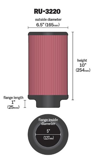 K&N FILTER AIR FILTER SEE APPL.GUIDE - RU3220