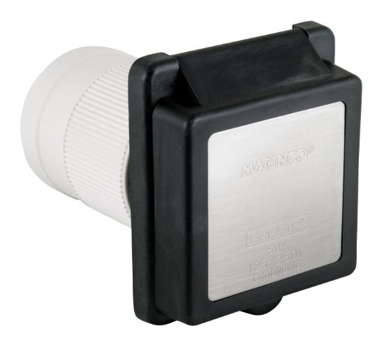MARINCO STD RV POWER INLET  BLACK - 6353ELRVBL