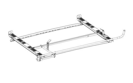 HOLMAN ALUMINUM CLAMP & LOCK LADDER RACK - 4A80L