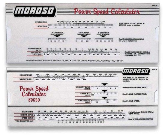MOROSO POWER SPEED CALCULATOR - 89650