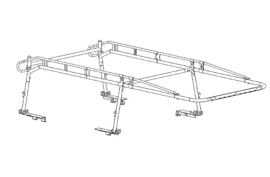 HOLMAN PRO3 LADDER RACK UNIV BLK - 80000