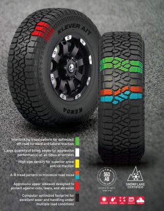 KENDA KR628 KLEVER A/T2 117 T RBL P285/70 - 628022