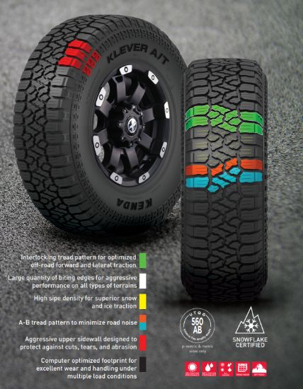 KENDA KR628 KLEVER A/T2 117 T RBL P285/70 - 628022