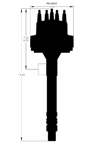 MSD CO. MSD BLACK DISTRIBUTOR CHVY - 85505