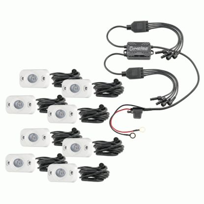 METRA 8PC WHT RGB ROCK LIGHT KIT - HE8MLRGBK
