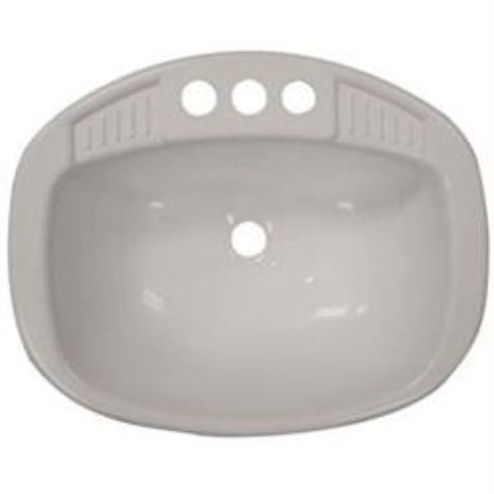 LASALLE BRIS 17X20WHITE POLY OVAL LAV - 16270PWA