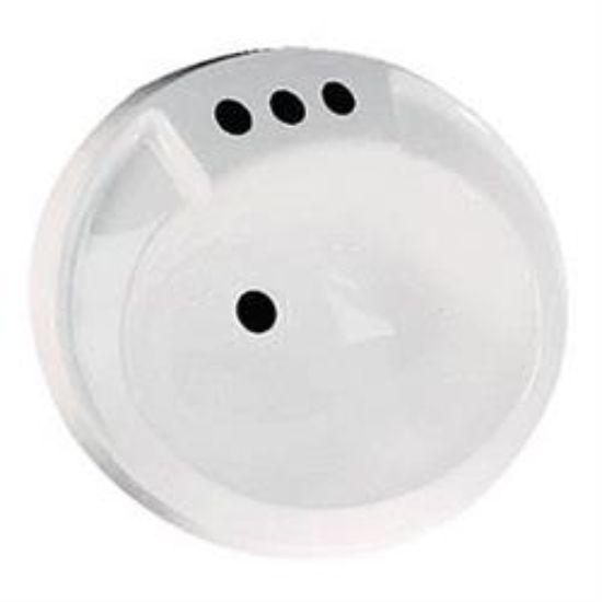 LASALLE BRIS 17X20WHITE POLY OVAL LAV W/OVERFLO - 16305PWA