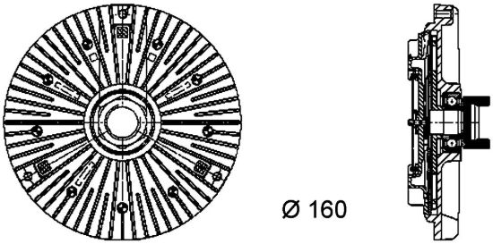 CLEVITE 77 RADIATOR FAN CLUTCH - CFC58000P