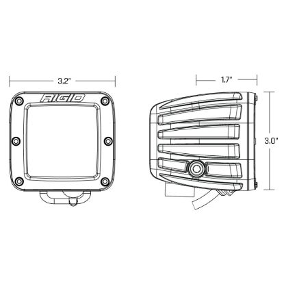 RIGID IND D-SERIES PRO SAE FOG YELLOW PAIR - 504816