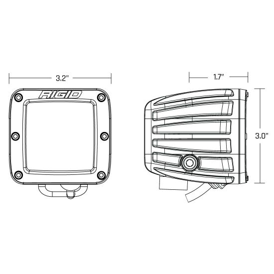 RIGID IND D-SERIES PRO SAE FOG YELLOW PAIR - 504816