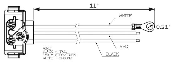 OPTRONICS RIGHT ANGLE PIGTAIL;POLY BAG - A47PBP