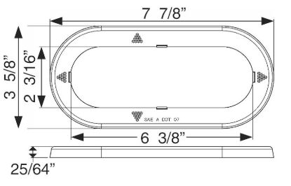 OPTRONICS REFLEX RING FOR 6' OVAL FLANGE - A78RXBP