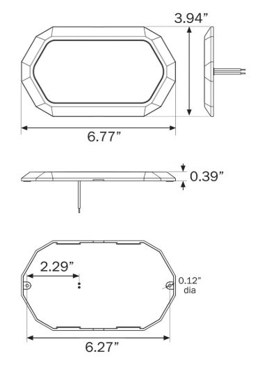 OPTRONICS LED UTILITY ULTRA THIN CLEAR WHITE - ILL03CEHB